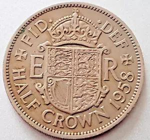 De colección 1958 Gran Bretaña 1 chelín Isabel II - Imagen 1 de 7
