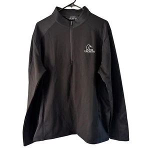 Ducks Unlimited Pullover Jacket Lightweight Quarter Zip Black Mens Large - Picture 1 of 8