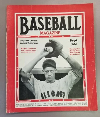 1936 September Baseball Magazine Lou Warneke cover Chicago Cubs Joe DiMaggio - Image 1 of 4