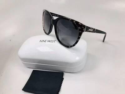 Nuevas gafas de sol Nine West NW580S 003 negras con estampado de guepardo 56 mm con estuche Foto 1 de 4