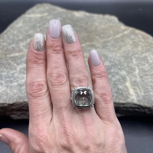 Hermoso anillo de piedras preciosas único firmado de plata de ley 925 #443 - Imagen 1 de 18