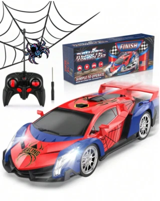 Spider Man Racecar RC Remote Control Car NEW Boys Toy 1:18 Model Car Superhero - Image 1 of 4