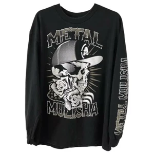 De Colección Y2k Metal Mulisha Manga Larga Camisa Banda Camiseta Grunge Calavera Rosas Bandera Hombres XL - Imagen 1 de 8