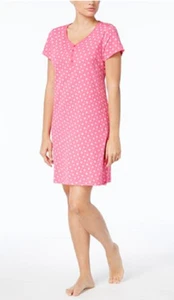 Charter Club Printed Cotton Knit Sleepshirt Size XS Color Pink - Picture 1 of 1