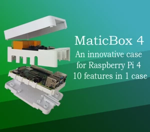 MaticBox 4 - Black – innovative case for Raspberry Pi 4 - Picture 1 of 11