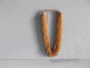 Old Vintage Costume Gold Tone Plastic 18"in Neclace - Picture 1 of 4