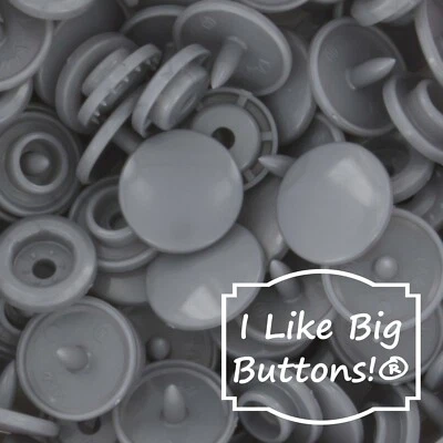 KAM Plastic Snaps: B13 Silver/Gray-Size 20/T5-No Sew Snap Buttons Sewing Crafts - Image 1 of 4