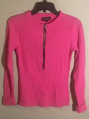 Generation Love Ali Wool-Blend Half-Zip Sweater  Hot pink Size Small - Image 1 of 4
