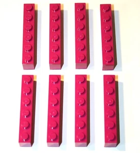8x LEGO® Stein 1x6 3009 NEU Magenta - Foto 1 di 1