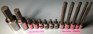 JUMBO 13 PC CRAFTSMAN METRIC HEX SOCKET SET 1/4, 3/8,1/2 IN, INCH DRIVE SOCKETS - Picture 1 of 4