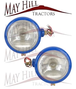 PAIR of Headlight Head Lamp Lights Lamps for Fordson Dexta Major Power Tractor - Picture 1 of 4
