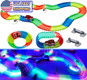 LED Magic Twister Glow In the Dark Light Up Race Tracks - Flex, Bends & Glows - Picture 1 of 10
