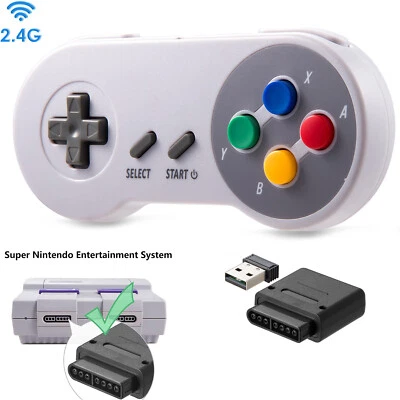 Controlador SNES, Controlador Inalámbrico Super NES para SNES/SFC, Consola MAC, Win PC Foto 1 de 4