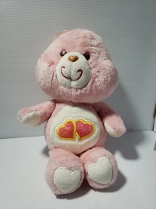 De colección 1983 Care Bear Love Lote 12 Pulgadas Oso Rosa Dos Corazones Kenner Stuff Peluche - Imagen 1 de 10