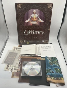 Ultima IX Ascension Dragon Edition Collectors IBM DOS PC big box cloth map anhk - Picture 1 of 19