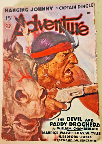 Adventure Magazine Pulp September,  1938 Cover