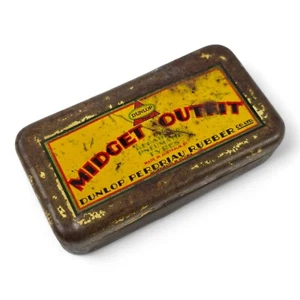 Vintage DUNLOP Midget Outfit for repairing Tyres Tin (empty) Scarce - Picture 1 of 7