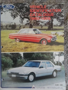 FORD AUSTRALIA VEHICLE IDENTIFICATION GUIDE 1960-1986 -FALCON-FAIRLANE-CORTINA - Picture 1 of 7