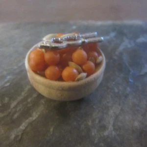 12th scale Dolls House Bowl of Nuts with Cracker D2343 - Picture 1 of 2