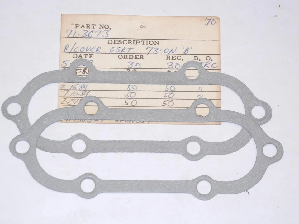 1973 Triumph T140 750 6-hole rocker inspection cover gasket QTY=2 OEM UK 71-3673 - Imagem 1 de 1