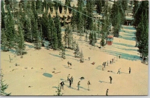 RUIDOSO, NUEVO MÉXICO POSTAL ESQUÍ Ski Sierra Blanca, Clase de Esquiadores, Panorama - Imagen 1 de 1