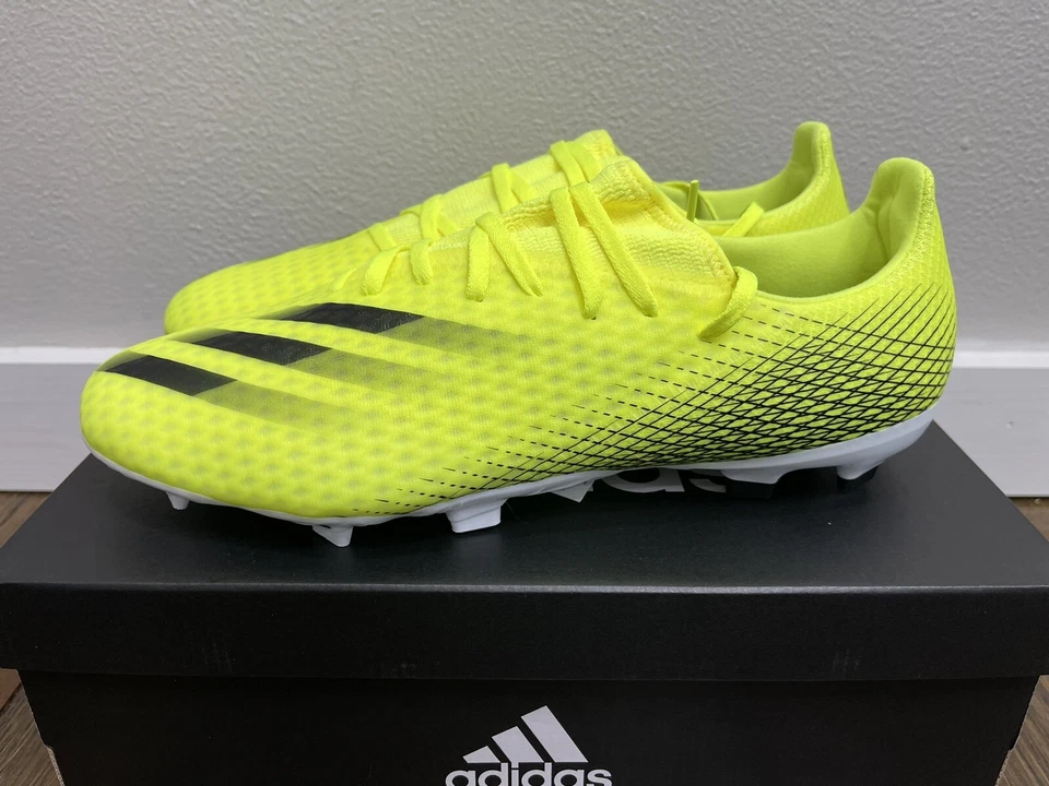SZ 13 Adidas Men's X Ghosted.3 FG Soccer Cleats Neon Green Black FW6948