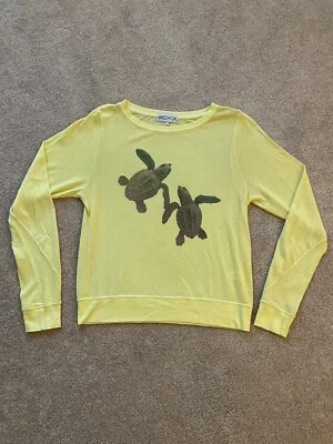 Wildfox Bebé Tortugas Cuello Redondo Jersey Sudadera Amarillo Talla Mediana  Foto 1 de 4