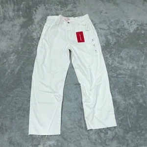 Lucky Brand Womens White 90s Loose High Rise Crop Comfort Size 10/30 NWT 6172 - Picture 1 of 10