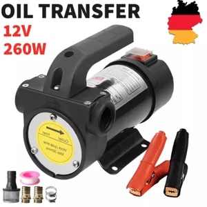 260W 12V Dieselpumpe Ölabsaugpumpe Heizölpumpe Kraftstoffpumpe Selbstansaugend - Bild 1 von 12