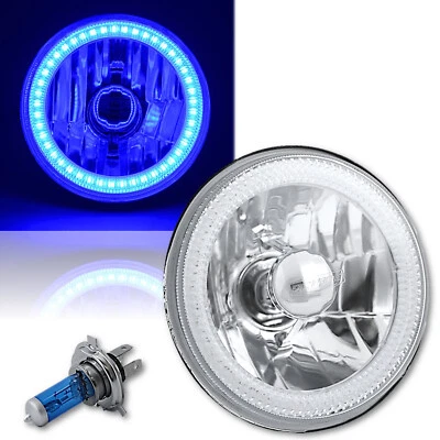 Faro 5-3/4" H5006 H5001 Cristal SMD LED Azul Halo H4 con Bombilla Halógena CADA UNO Foto 1 de 4