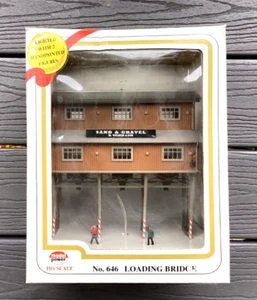 MODEL POWER 1/87 HO LOADING BRIDGE BUILT W/ LIGHTS AND 2 PAINTED FIGURES 646 NIB - Picture 1 of 11