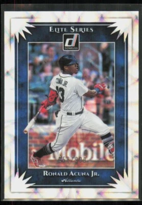 2019 Panini Donruss Elite Series Ronald Acuna Jr. /999 Atlanta Braves #ES1 - Image 1 of 2