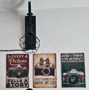 Blechschilder - Fotoapparat - 20x30 cm - 3 Stück - sehr GUT! *@* - Bild 1 von 6