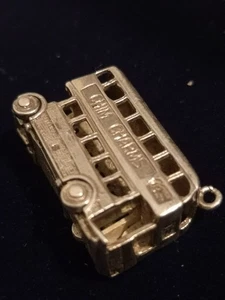 Large Vintage CHIM Sterling Silver London Bus Charm A J Ld London 10.5 gms - Picture 1 of 6