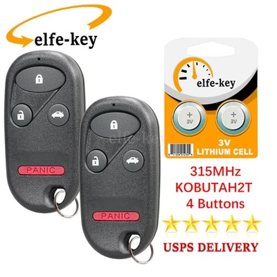 2 Llavero remoto 4B KOBUTAH2T para Honda Accord Acura TL 1999 1999 2000 2001 2002 Foto 1 de 4