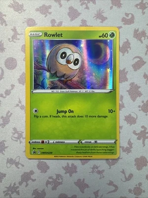 Rowlet - SWSH220 - Pokemon Sword & Shield Promo Ultra Rare Holo Card NM - Image 1 of 2