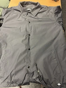 Dickies Men’s Coach Jacket Overshirt Pop Button black Xxl worn once - Picture 1 of 5