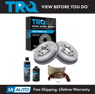 TRQ Rear Brake Shoes Drums Cleaner & Fluid Kit Fits 2008-2014 Scion xD Foto 1 de 4