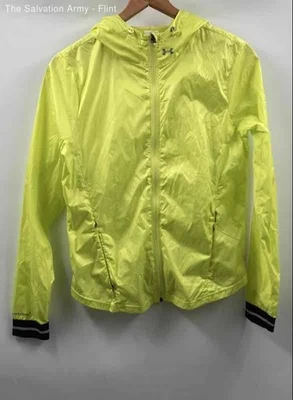 Chaqueta cortavientos Under Armour amarilla manga larga cremallera completa para mujer talla grande Foto 1 de 4