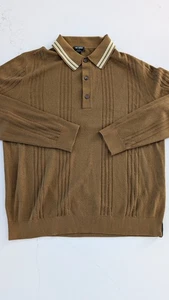 NWT Todd Snyder Silk-Cotton Tipped Sweater Polo Mens L $298 Pine Cone Brown - Picture 1 of 10