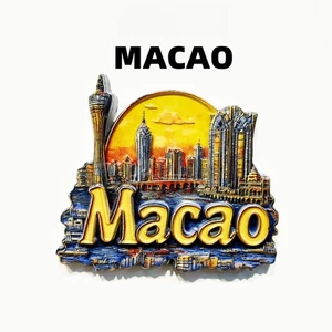 Macau Macao Ruins of St. Paul's Tourist Travel Souvenir 3D Resin Fridge Magnet - Picture 1 of 4
