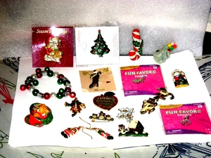 LOTE SURTIDO DE JOYAS NAVIDEÑAS REGALO AÑO NUEVO LOTE DE 19 ARTÍCULOS - Broches, Bracel - Imagen 1 de 12