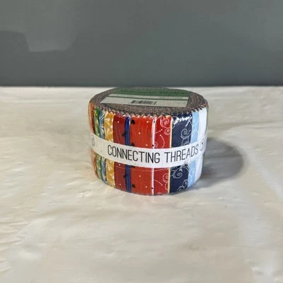 CONNECTING THREADS MIDSUMMER  100%   2.5" Strips QUILT FABRIC JELLY ROLL 8d - Image 1 of 4