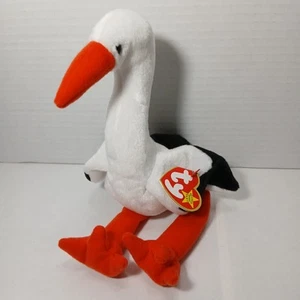 NWT Vintage TY Beanie Baby STILTS The Stork Bird Plush Stuffed Animal Toy 1998 - Imagen 1 de 5