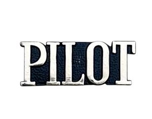 Pilot Gold Tone Script Hat or Lapel Pin H15835 F4D22F - Picture 1 of 2