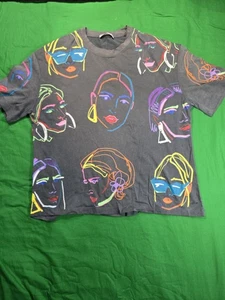 Zara Women Graphic Short Sleeve Gray Tee Shirt Size Medium - Picture 1 of 3
