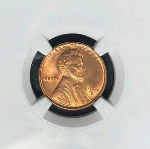 1942-D LINCOLN WHEAT CENT ~NGC MS 66 RD ~BEAUTIFUL COIN~ - Picture 1 of 4