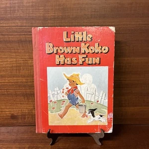 1945 Little Brown Koko Has Fun By Blanche Seale Hunt Hardcover Illustrated - Foto 1 di 12