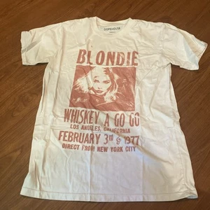 T-Shirt Poster Blondie Whiskey A Go Go Concerto a Los Angeles Debbie Harry Dopehouse Sm - Foto 1 di 7