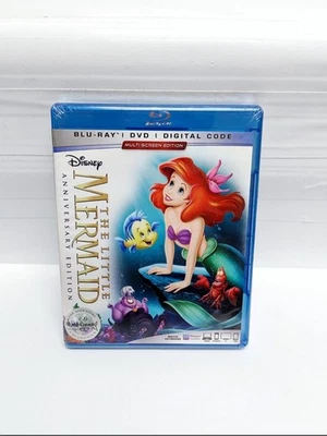 The Little Mermaid Walt Disney Anniversary Edition (Blu-ray/DVD) OOP NEW SEALED - Image 1 of 2